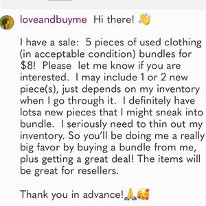 $8 Clothing Bundle Sale - 5 pieces!!!🫨